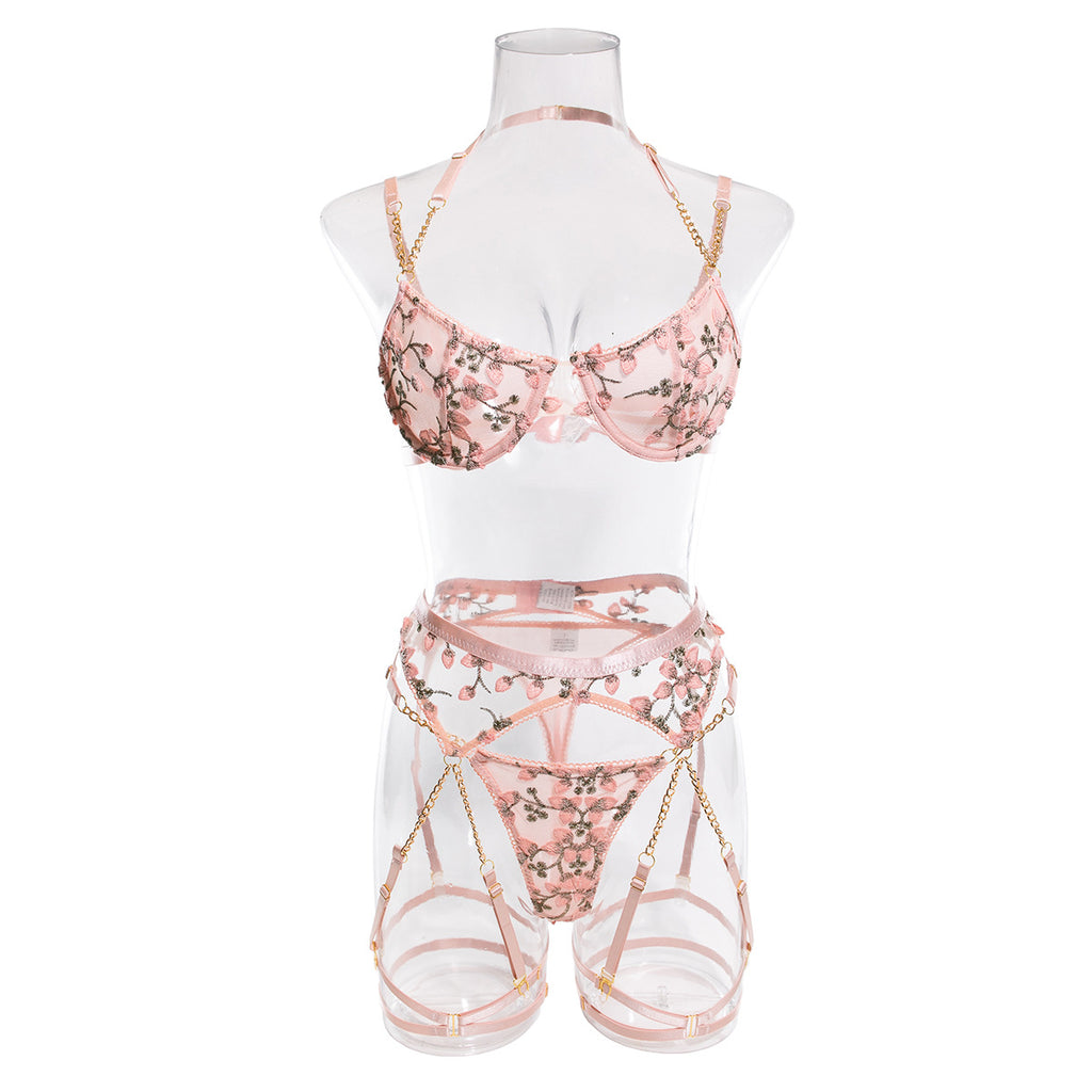 Blush Rose Gold Chain Lace | Pink