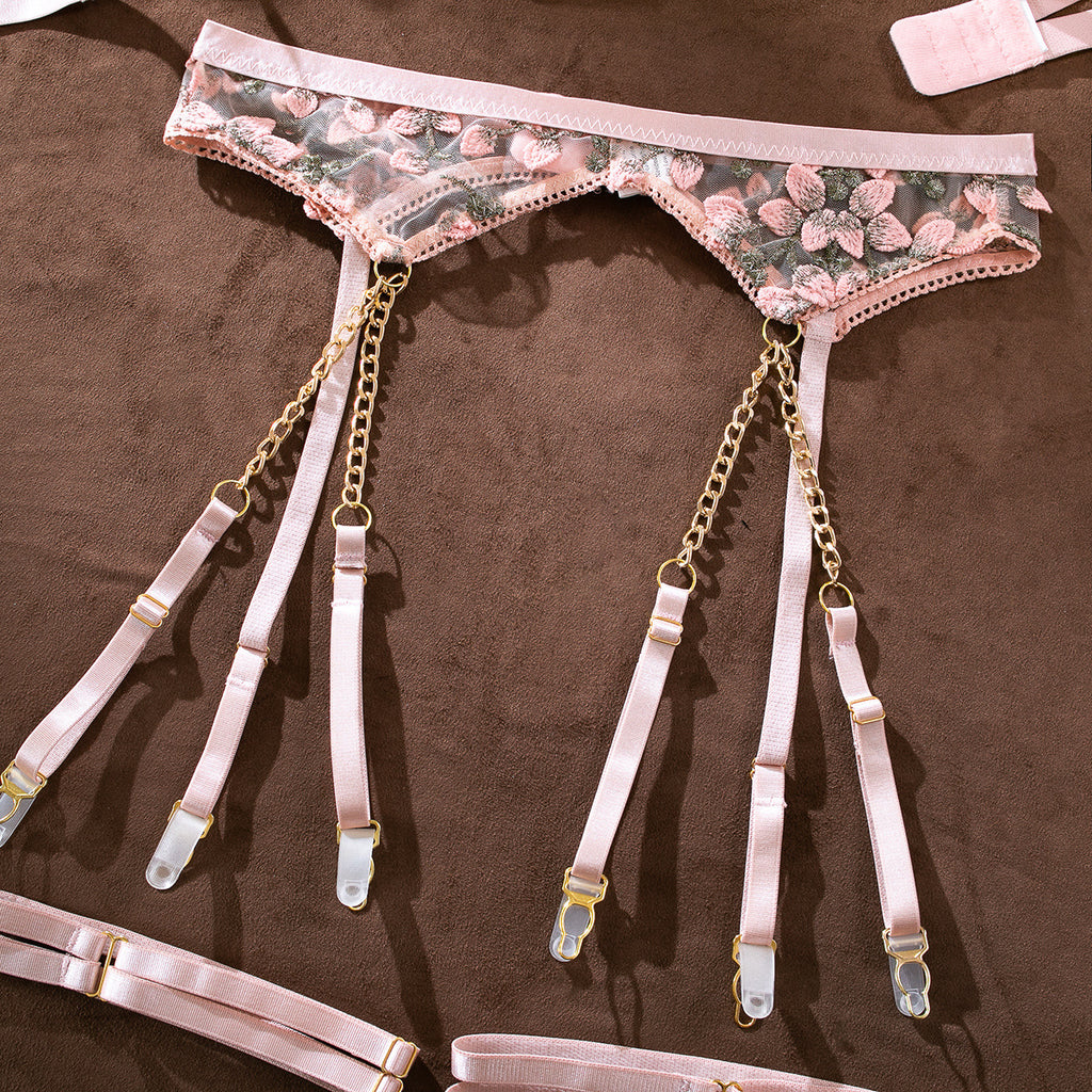 Blush Rose Gold Chain Lace | Pink