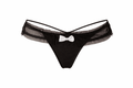 Sheer Bow Detail Thong | Classic Black