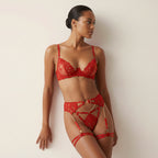 Crimson Temptation Chain Lace | Red