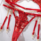 Crimson Temptation Chain Lace | Red