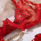 Crimson Temptation Chain Lace | Red