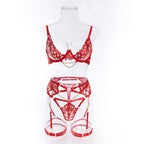 Crimson Temptation Chain Lace | Red