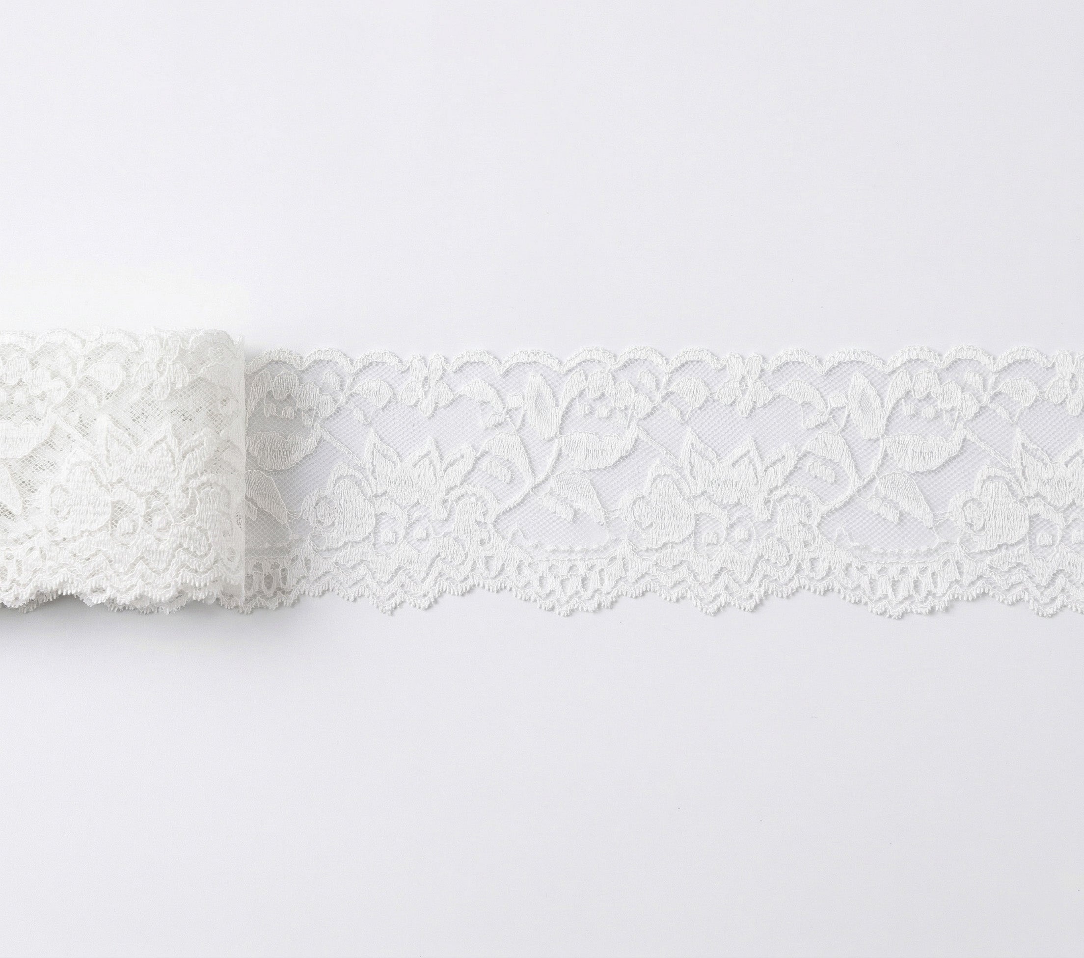 Floral Lace Eye Mask | White