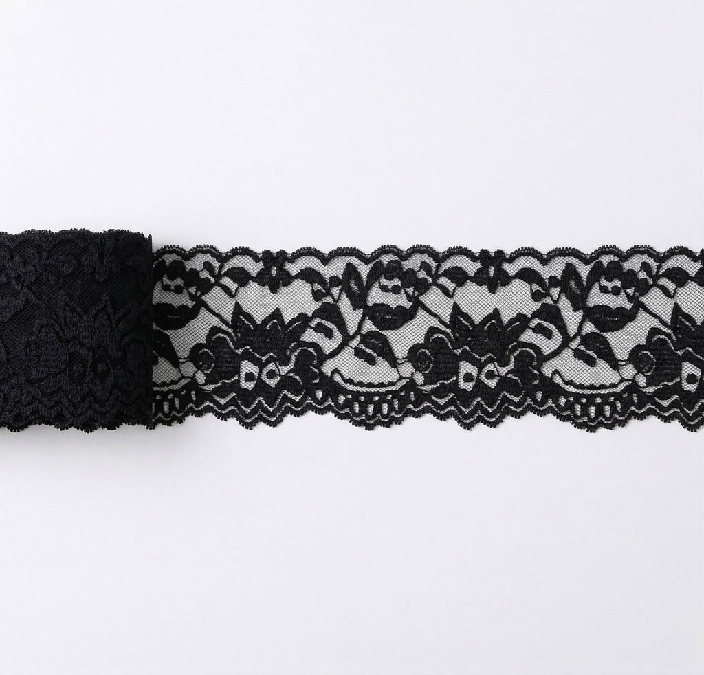 Floral Lace Eye Mask | Black