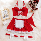 Sweet Desire Maid Set | Red & White