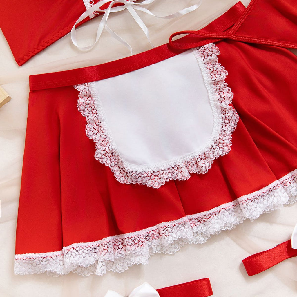 Sweet Desire Maid Set | Red & White