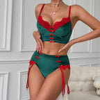 Christmas Velvet Candy Crush Set | Green & Red