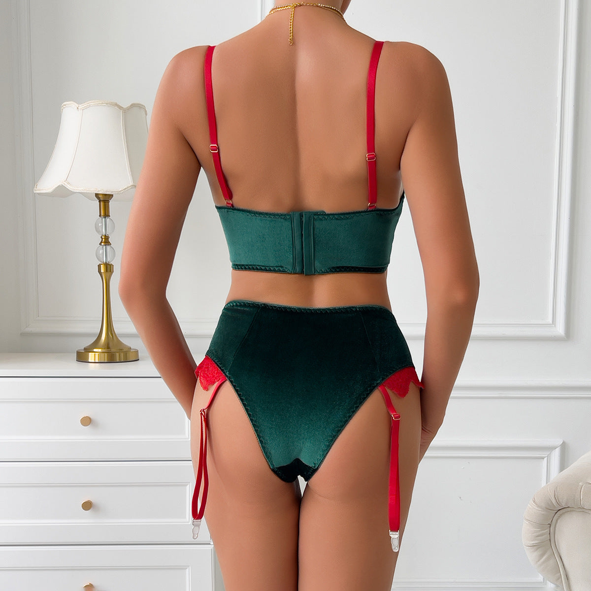 Christmas Velvet Candy Crush Set | Green & Red