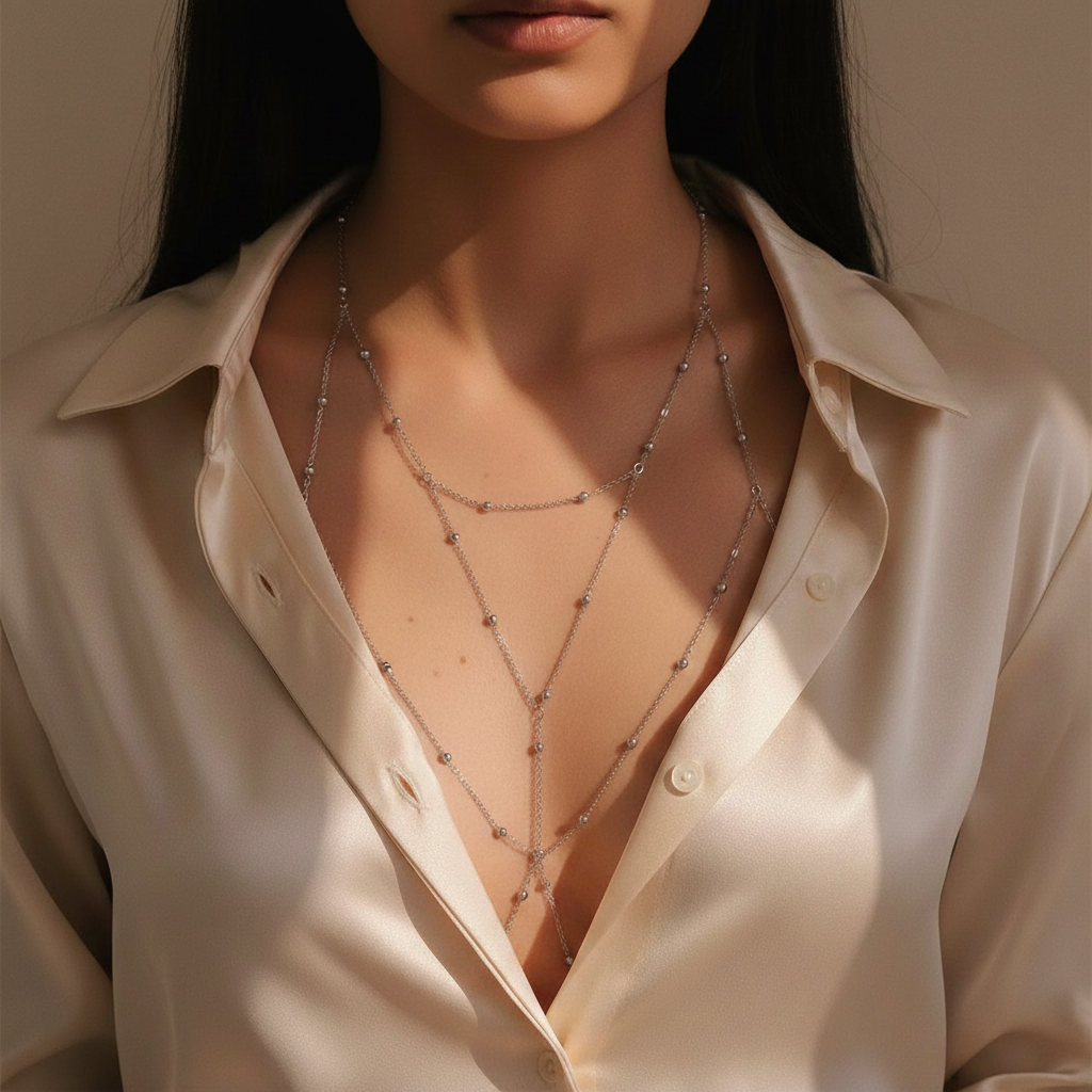 Elegant Layered Chest Chain | Gold / Silver