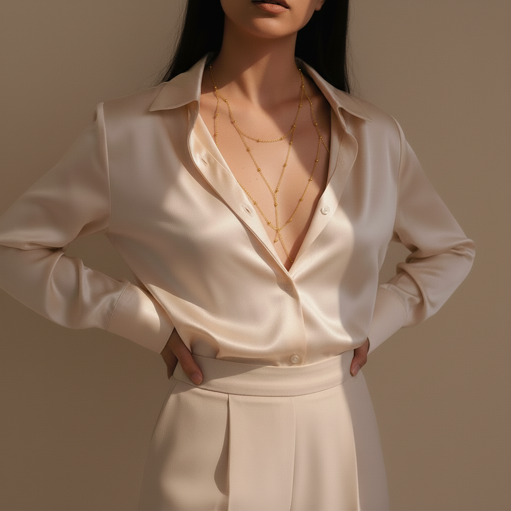 Elegant Layered Chest Chain | Gold / Silver