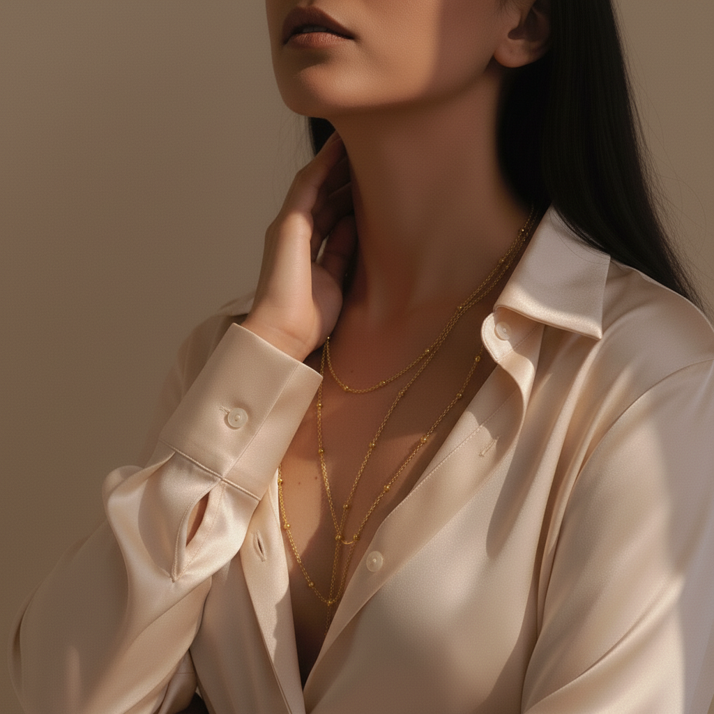 Elegant Layered Chest Chain | Gold / Silver